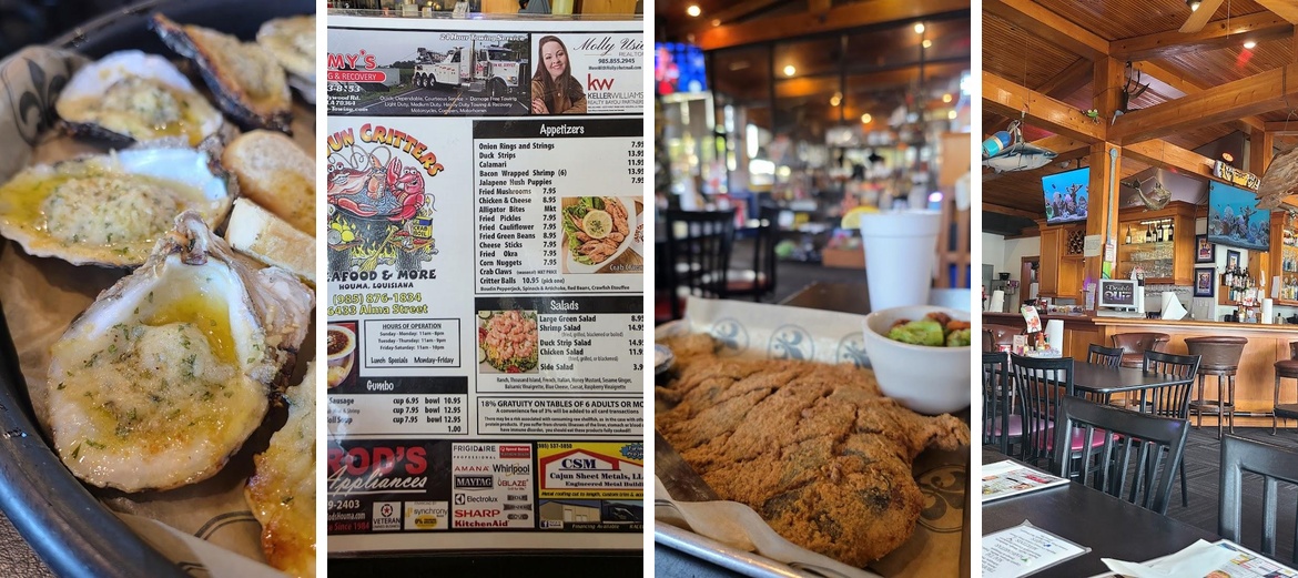 Cajun Critters Menu