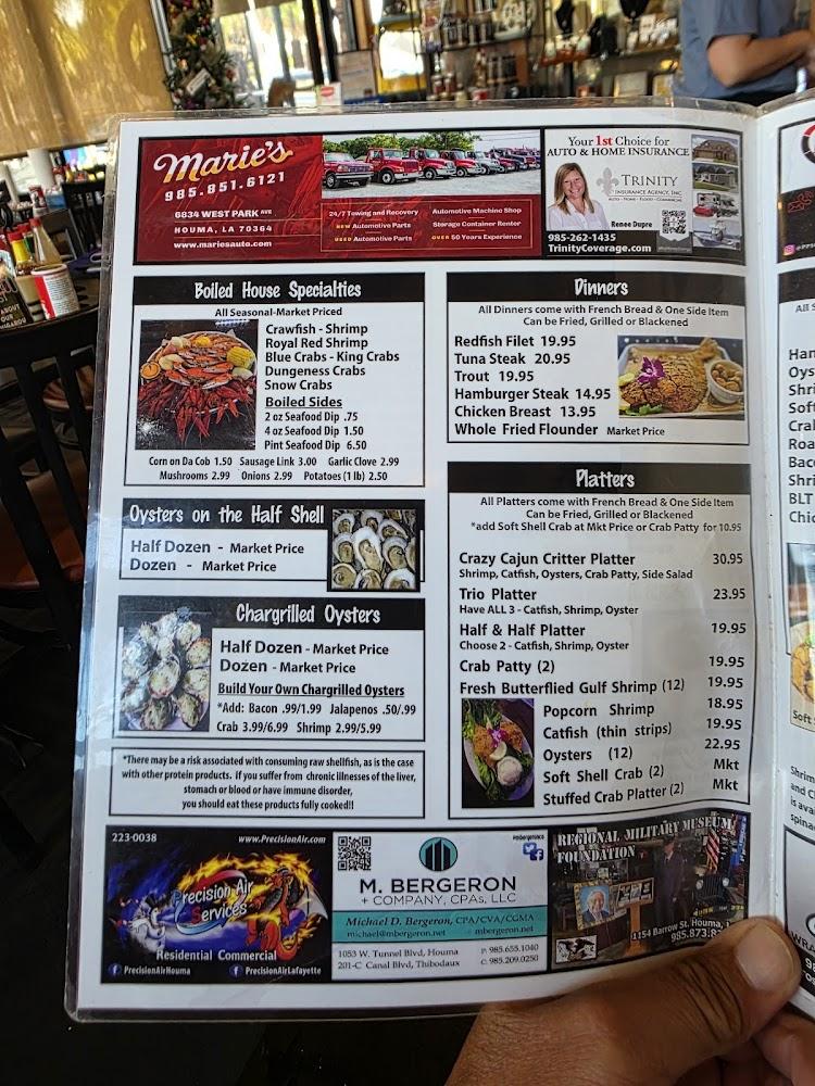 Cajun Critters Menu image 2